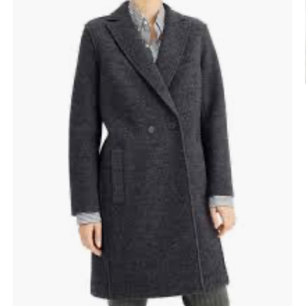 J. Crew Charcoal Gray Wool Blend Double-Breasted Coat